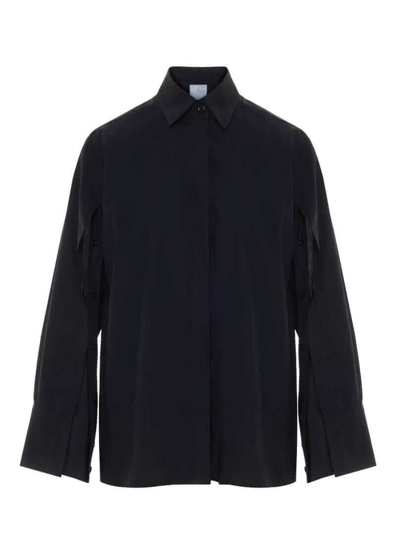 Statement Cotton Black Shirt