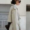 Cotton Trench Coat w/ Statement Sleeves