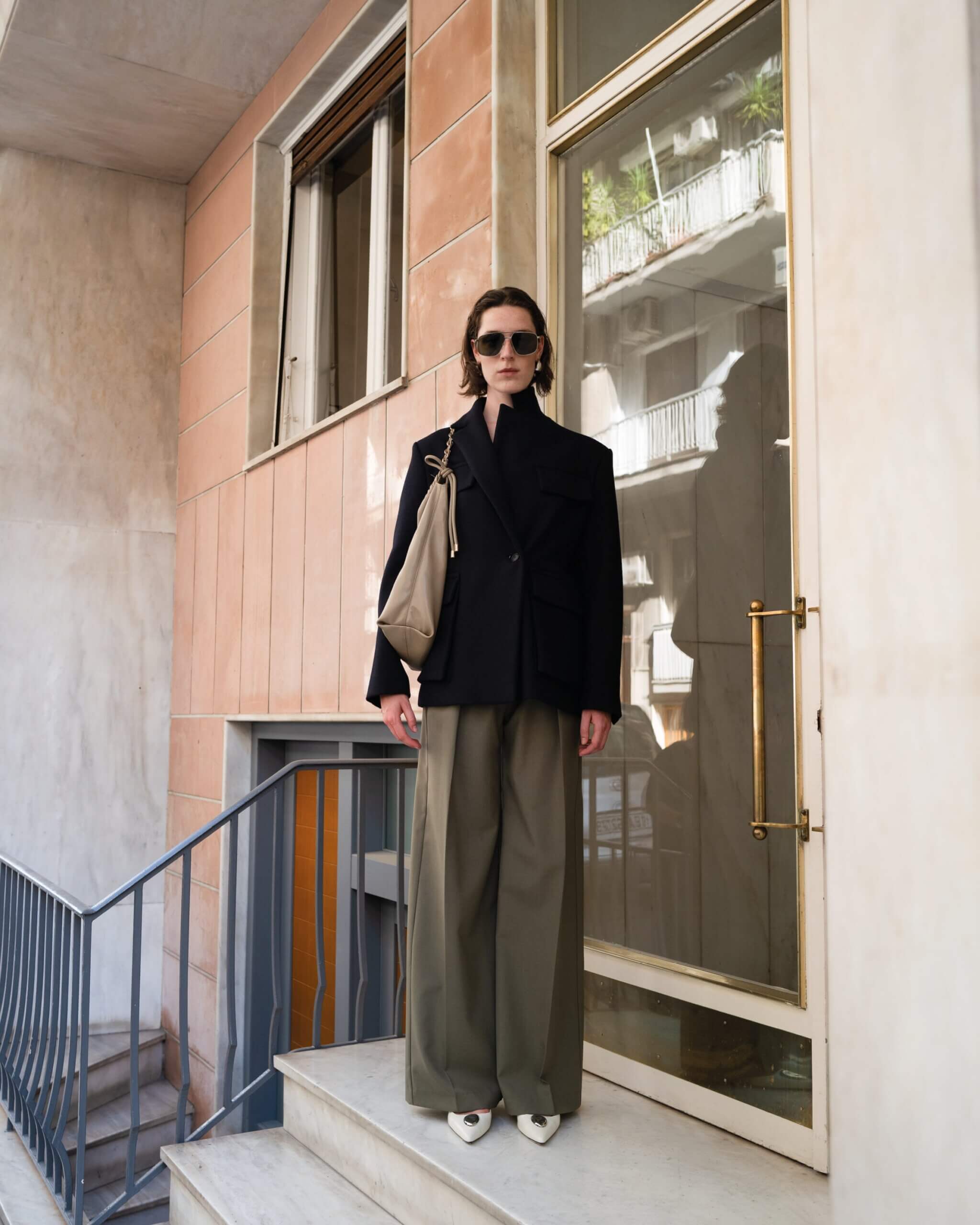 Khaki Cool Wool Trouser - Image 2